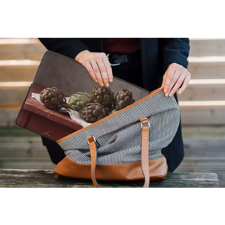 Laptop Sleeve - Artichoke - Food - Rustic - Artisjok - Eten - Rustiek laptophoes neopreen klein