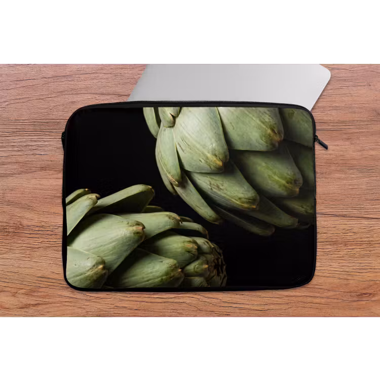 Laptop Sleeve - Artichoke - Green - Food - Artisjok - Groen - Eten laptophoes neopreen klein