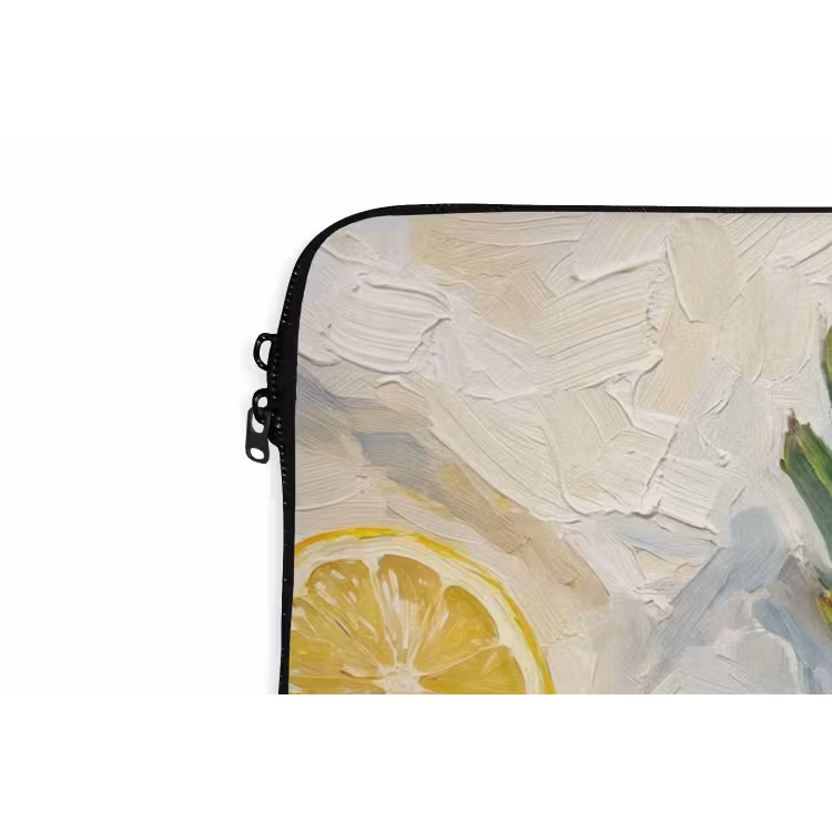 Laptop Sleeve - Artichoke - Lemon - Food - Artisjok - Citroen - Eten laptophoes neopreen klein