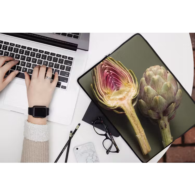 Laptop Sleeve - Artichoke - Purple - Food - Artisjok - Paars - Voedsel laptophoes neopreen klein