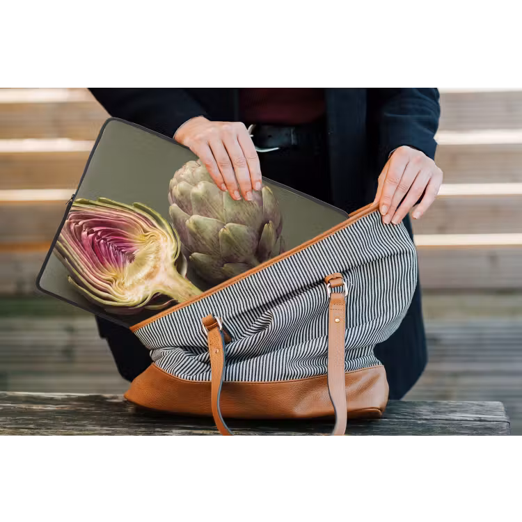 Laptop Sleeve - Artichoke - Purple - Food - Artisjok - Paars - Voedsel laptophoes neopreen klein