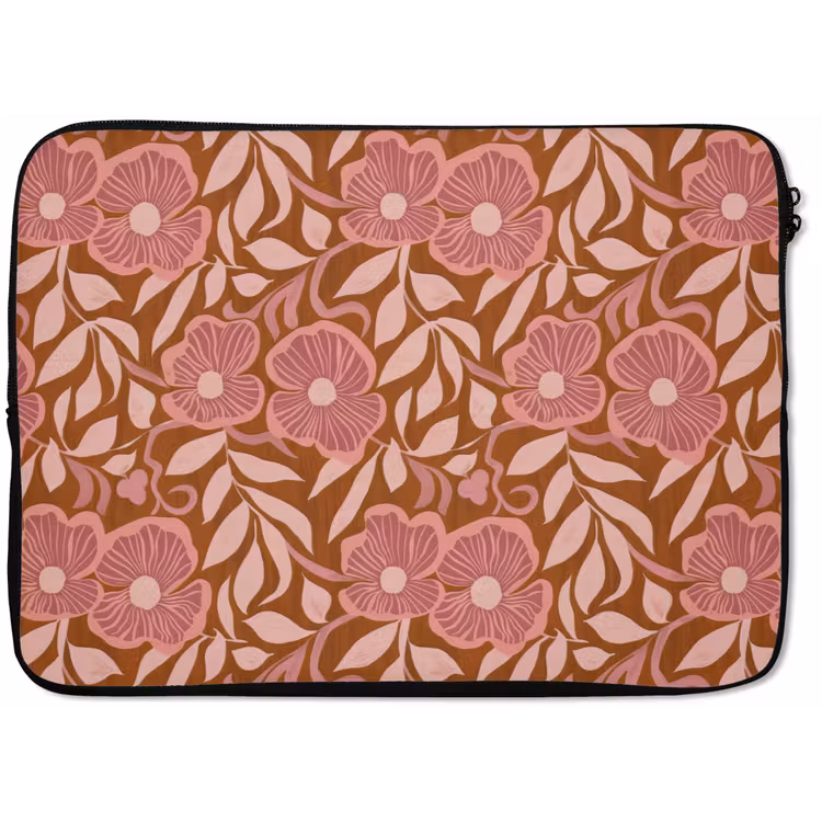 Sfeer - Bloemen - Roze laptophoes neopreen klein 279 -zkaufland3dotto
