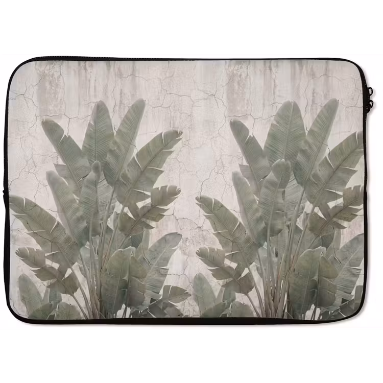 Bananenbladeren - Beton - Groen laptophoes neopreen klein -zkaufland3dotto