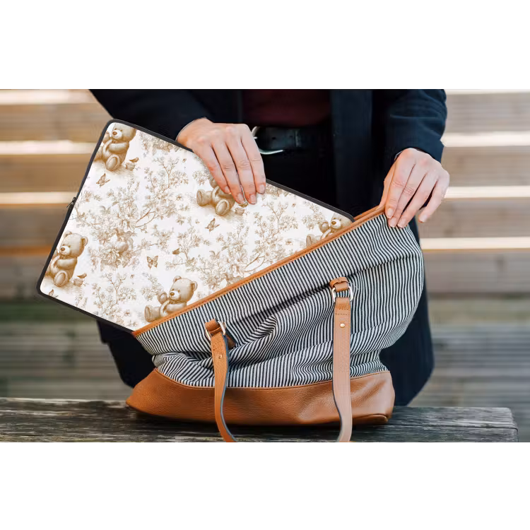 Beer - Tijdloos - Bruin laptophoes neopreen klein 279 -tas