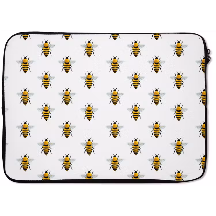 Bijen - Tijdloos - Wit laptophoes neopreen klein 279 -zkaufland3dotto