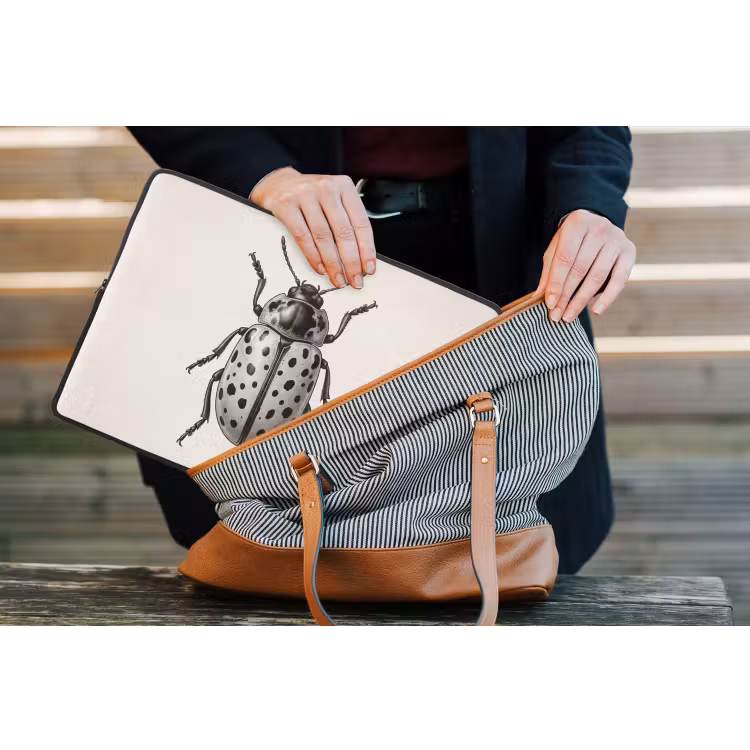 Kever - Insect - Vintage laptophoes neopreen klein -tas