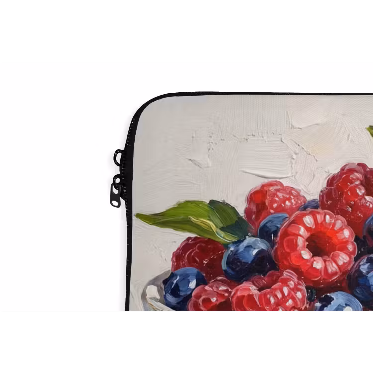 Laptop Sleeve - Berries - Bowl - Food - Bessen - Kom - Eten laptophoes neopreen klein