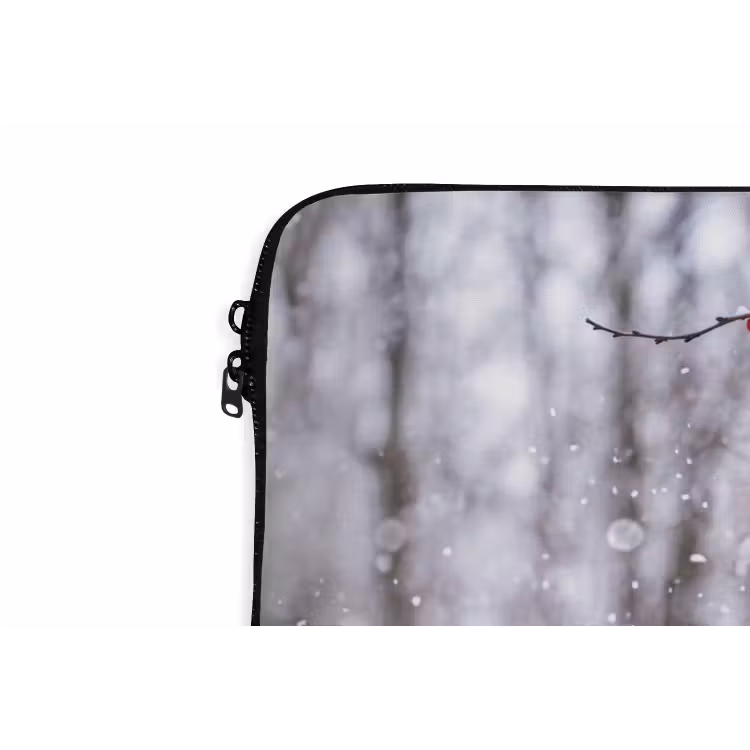 Bessen - Takken - Sneeuw - Winter - Kleurrijk laptophoes neopreen klein -detail