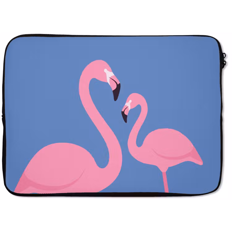 Vogel - Paar - Dieren - Modern - Roze laptophoes neopreen klein -zkaufland3dotto