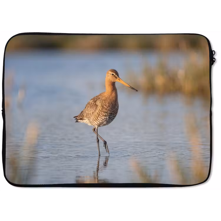 Vogel - Steltloper - Water - Natuur laptophoes neopreen klein -zkaufland3dotto