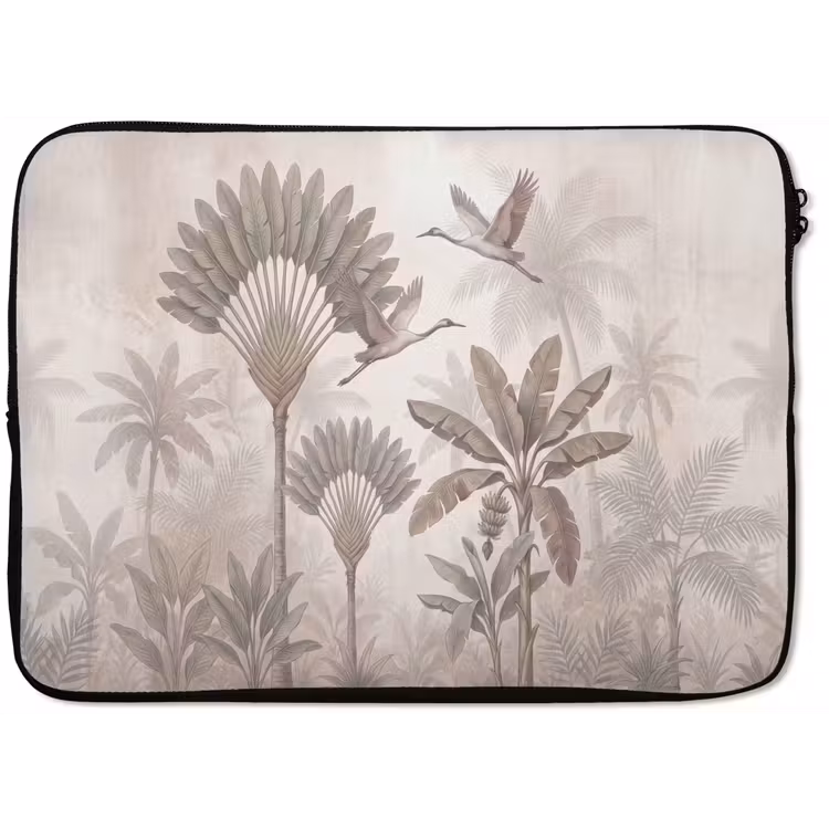 Vogel - Tropisch - Jungle - Natuur - Beige laptophoes neopreen klein -zkaufland3dotto