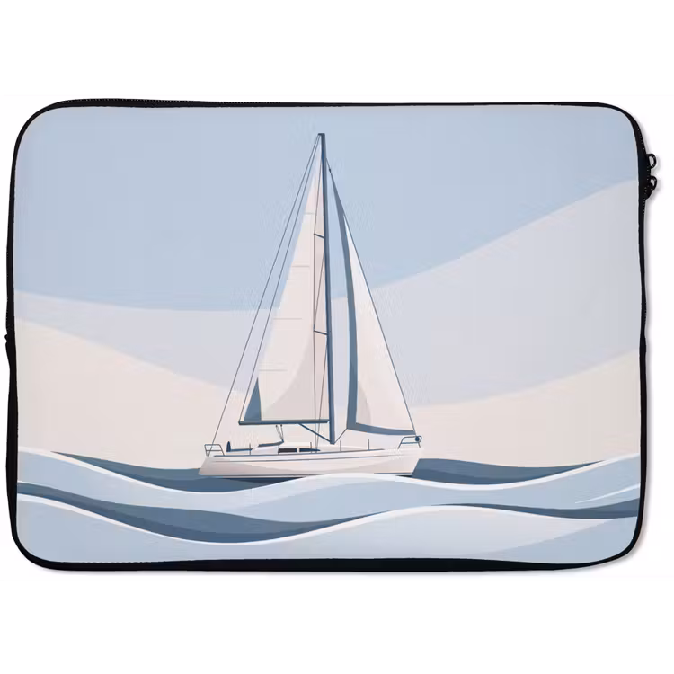 Boot - Zeil - Zee - Modern - Beige laptophoes neopreen klein -zkaufland3dotto