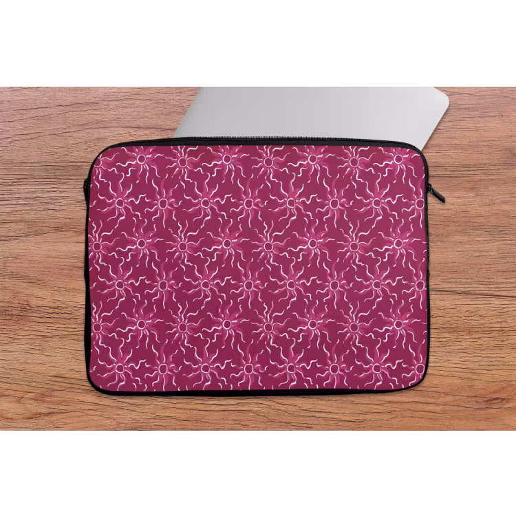 Bohemian - Zon - Magenta laptophoes neopreen klein 279 -tafel