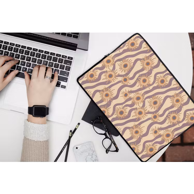 Bohemian - Vibe - Lavendelpaars laptophoes neopreen klein 279 -bureau