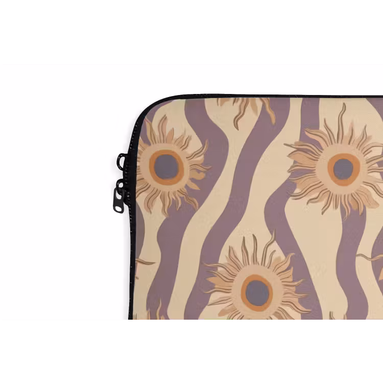 Bohemian - Vibe - Lavendelpaars laptophoes neopreen klein 279 -detail