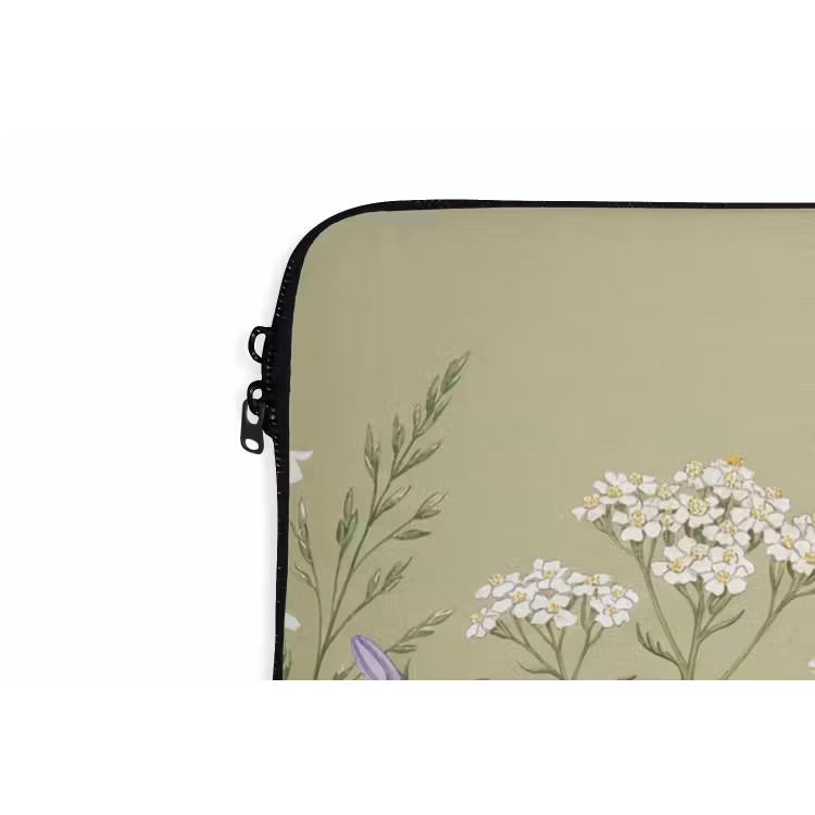 Botanisch - Bloemen - Kleurrijk laptophoes neopreen klein -detail