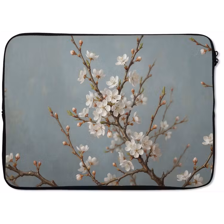 Botanisch - Stilleven - Blauw laptophoes neopreen klein -zkaufland3dotto