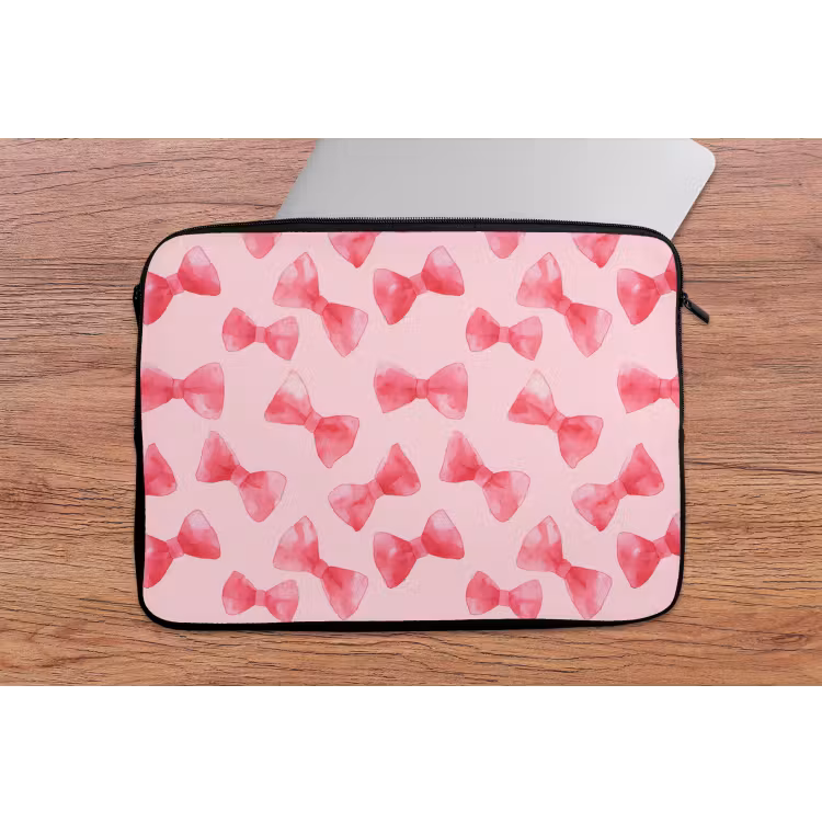 Strikken - Aquarel - Roze laptophoes neopreen klein 279 -tafel
