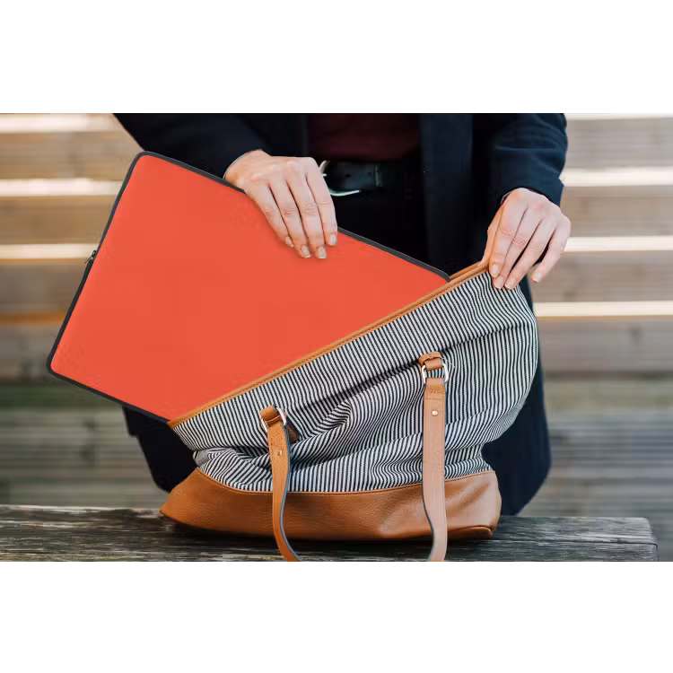 Burnt - Coral - Oranje laptophoes neopreen klein 279 -tas