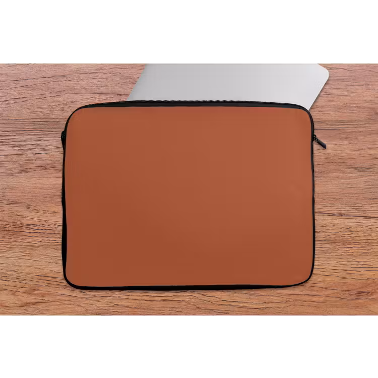 Burnt - Sienna - Oranje laptophoes neopreen klein 279 -tafel