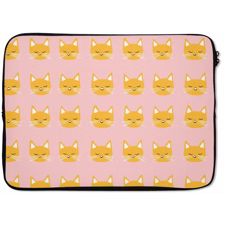 Katten - Patroon - Roze laptophoes neopreen klein 279 -zkaufland3dotto