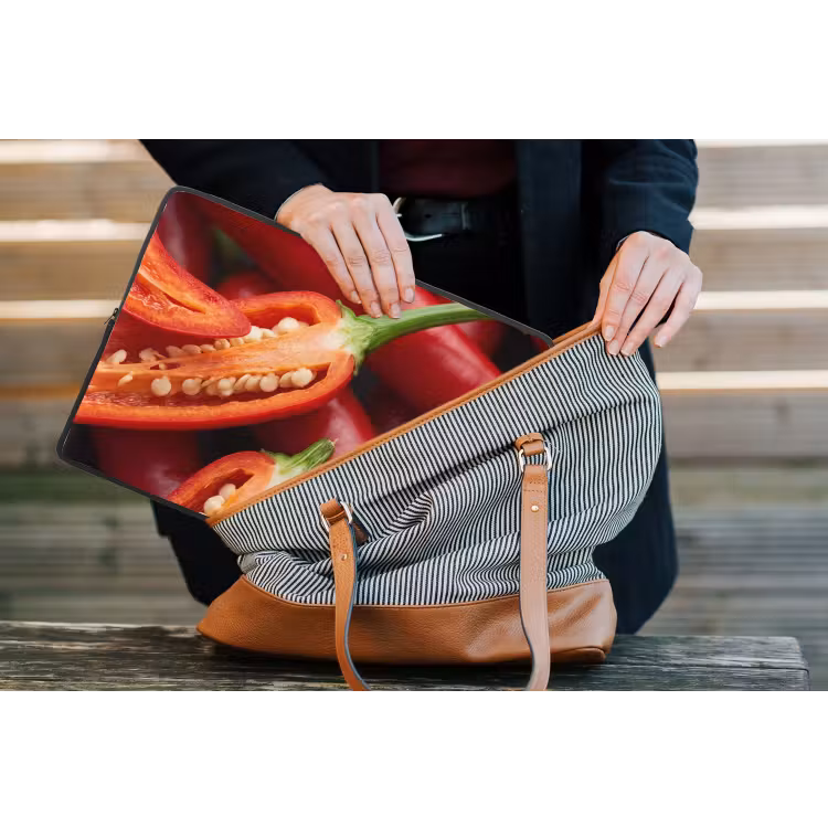 Laptop Sleeve - Chili Pepper - Open - Red - Chilipeper - Open - Rood laptophoes neopreen klein