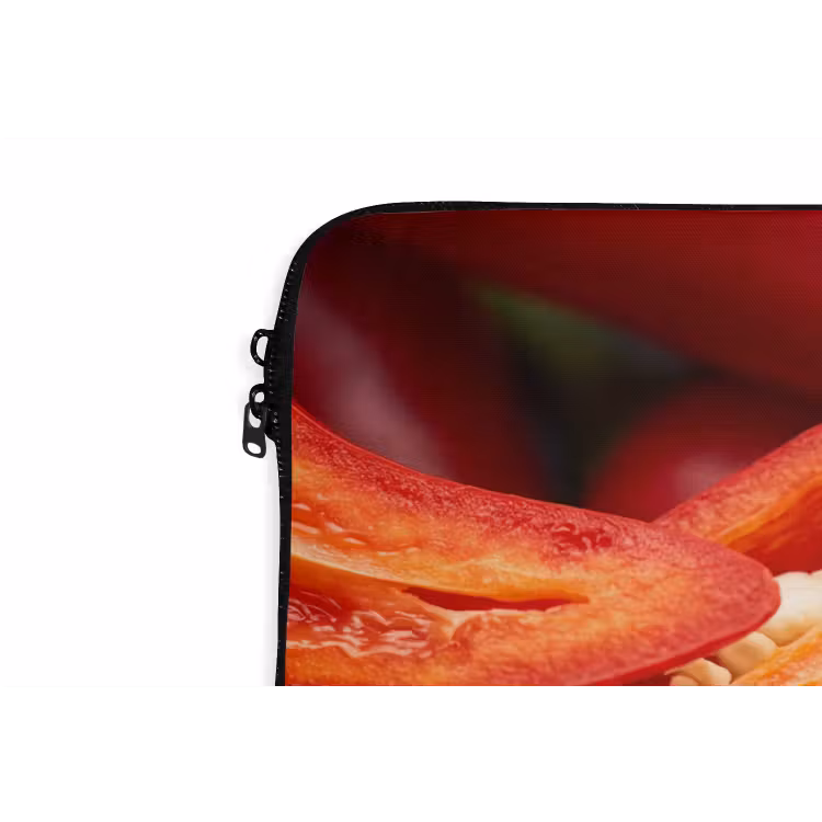 Laptop Sleeve - Chili Pepper - Open - Red - Chilipeper - Open - Rood laptophoes neopreen klein