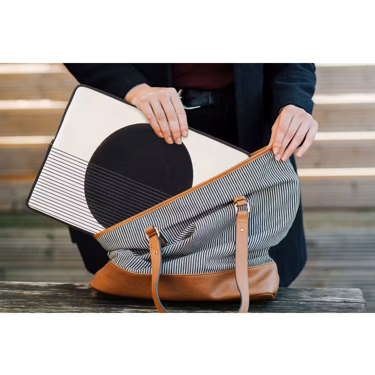 Laptop Sleeve - Circle - Lines - Abstract - Cirkel - Lijnen - Abstract laptophoes neopreen klein