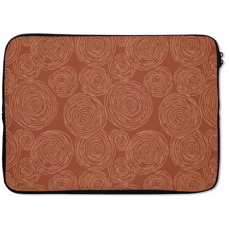 Cirkels - Abstract - Artistiek - Terracotta laptophoes neopreen klein 279 -zkaufland3dotto