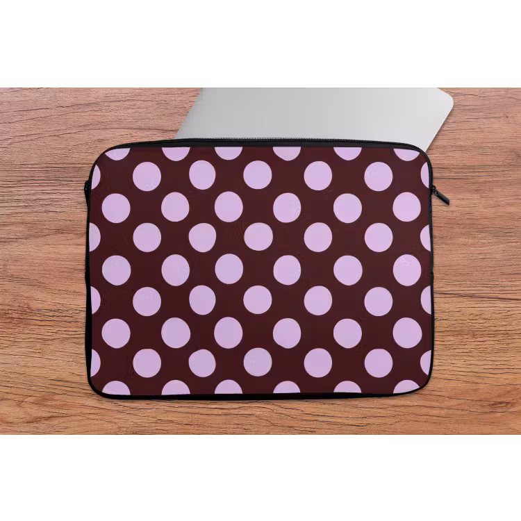 Klassiek - Stippen - Paars laptophoes neopreen klein 279 -tafel