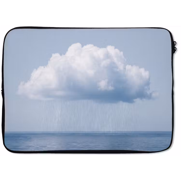 Laptop Sleeve - Cloud - Rain - Nature - Wolk - Regen - Natuur laptophoes neopreen klein