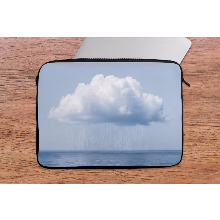 Laptop Sleeve - Cloud - Rain - Nature - Wolk - Regen - Natuur laptophoes neopreen klein