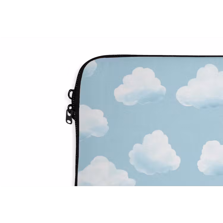 Wolken - Illustratie - Blauw laptophoes neopreen klein 279 -detail