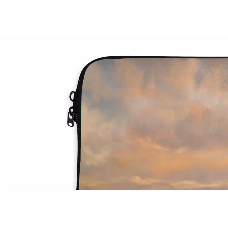 Wolken - Zonsondergang - Natuur - Abstract - Goud laptophoes neopreen klein -detail