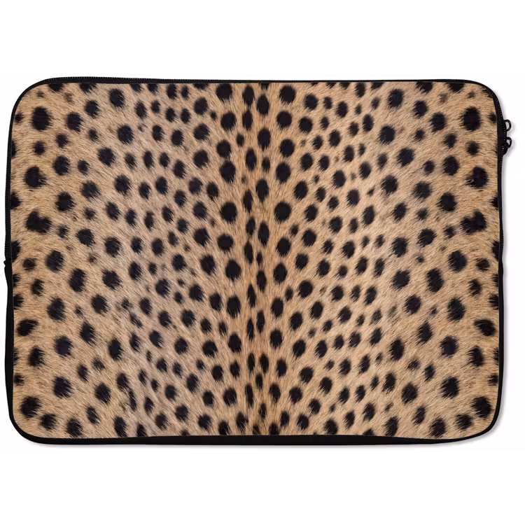 Vacht - Jachtluipaard - Zwart - Wit laptophoes neopreen klein -zkaufland3dotto
