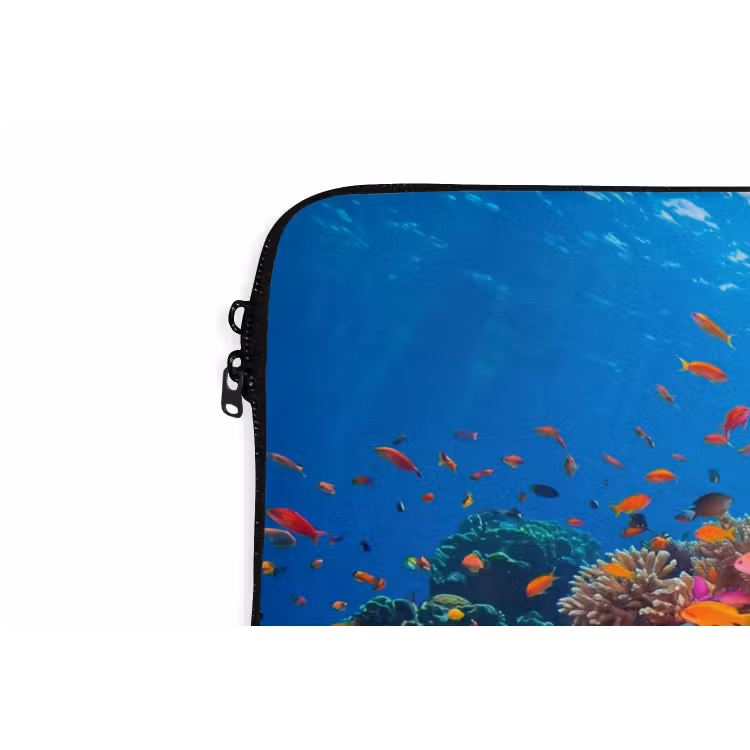 Koraal - Vissen - Oceaan - Natuur - Kleurrijk laptophoes neopreen klein -detail