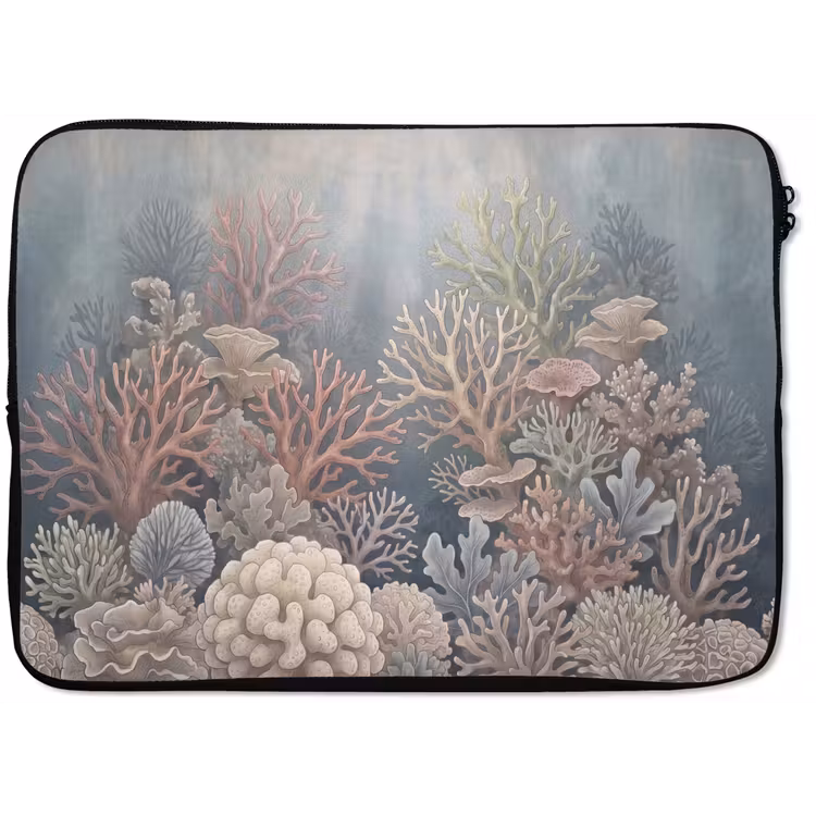 Koraal - Zeeleven - Onderwater - Illustratie - Natuur laptophoes neopreen klein -zkaufland3dotto