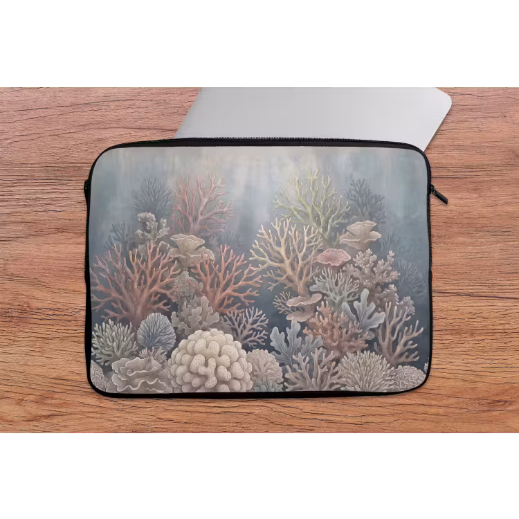 Koraal - Zeeleven - Onderwater - Illustratie - Natuur laptophoes neopreen klein -tafel