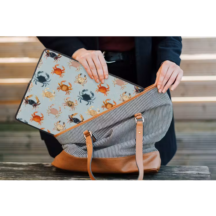 Krabben - Speels - Kleurrijk laptophoes neopreen klein 279 -tas