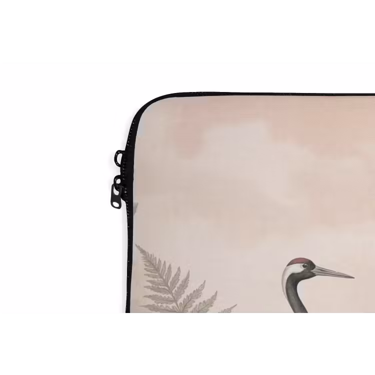 Kraanvogels - Natuur - Roze laptophoes neopreen klein -detail