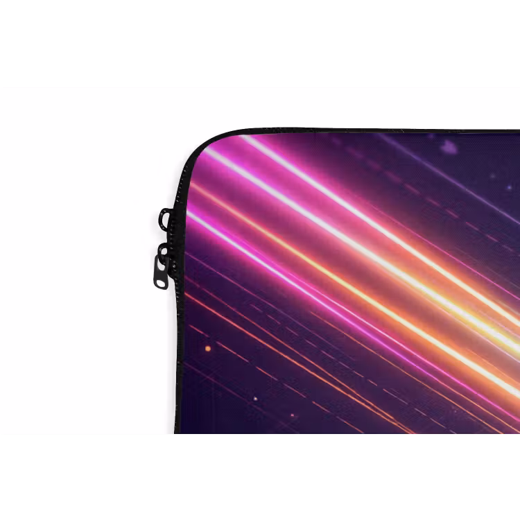 Kruisen - Lasterstralen - Neon laptophoes neopreen klein -detail