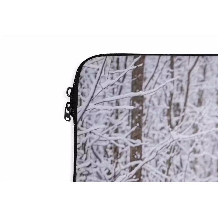 Hert - Winter - Bos - Natuur - Wit laptophoes neopreen klein -detail