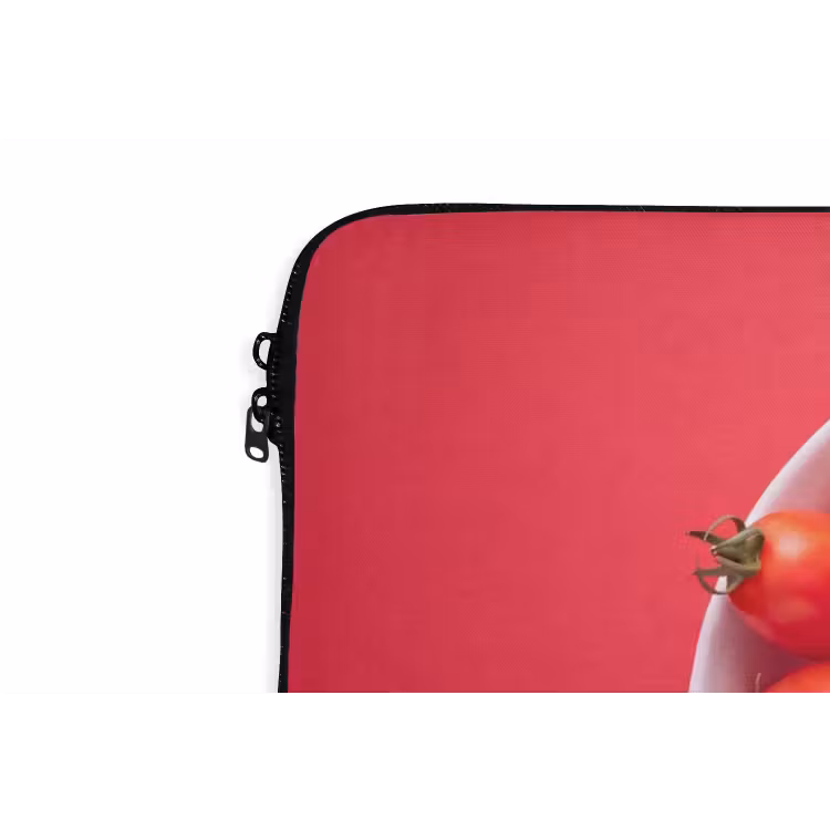 Laptop Sleeve - Dinner Plate - Red - Eten - Kom - Rood laptophoes neopreen klein