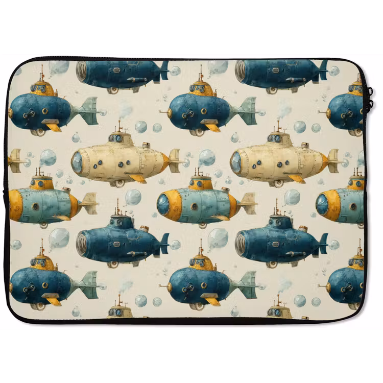 Duikboot - Fantasie - Kleurrijk laptophoes neopreen klein 279 -zkaufland3dotto