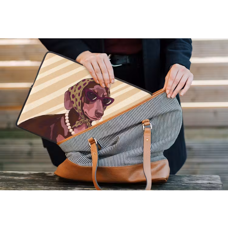 Hond - Zonnebril - Hoofddoek - Dieren - Modern laptophoes neopreen klein -tas