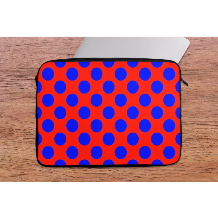 Dots - Klassiek - Rood laptophoes neopreen klein 279 -tafel