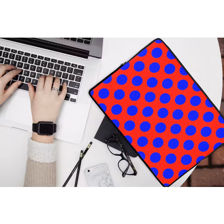Dots - Klassiek - Rood laptophoes neopreen klein 279 -bureau