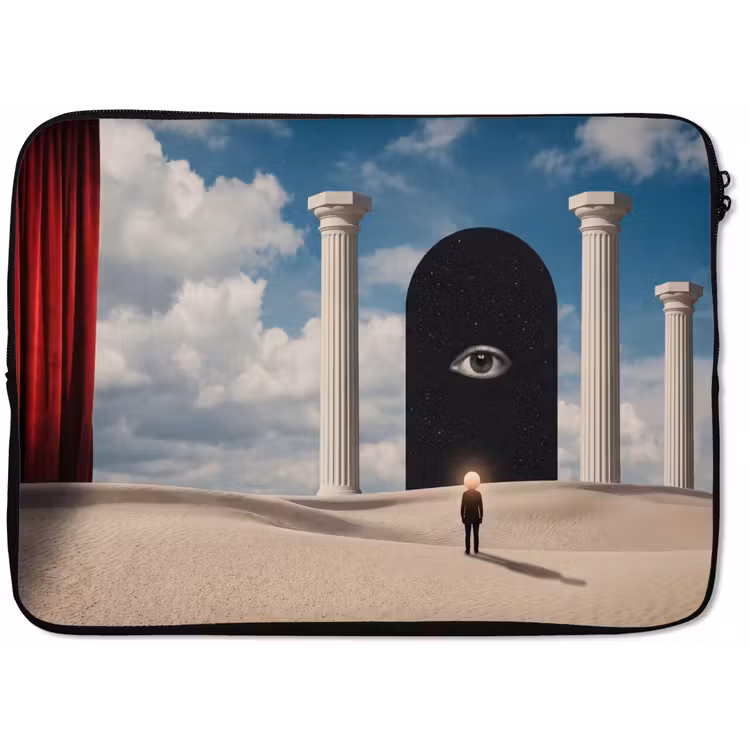 Laptop Sleeve - Dream - Desert - Eye - Droom - Woestijn - Oog laptophoes neopreen klein
