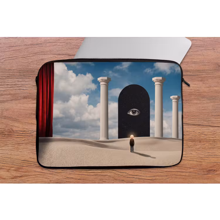 Laptop Sleeve - Dream - Desert - Eye - Droom - Woestijn - Oog laptophoes neopreen klein