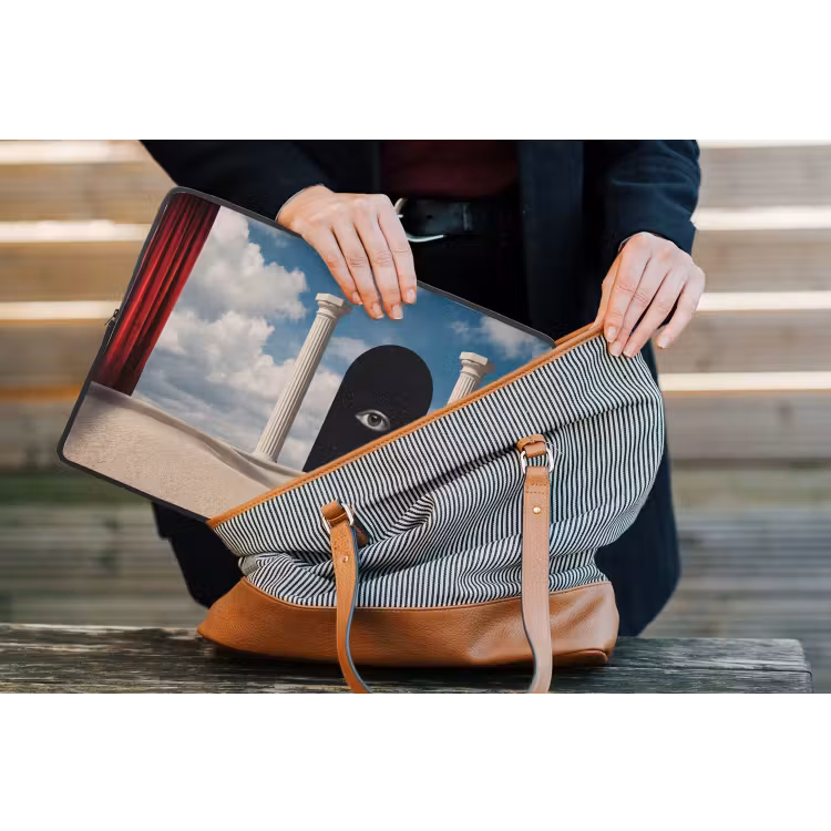 Laptop Sleeve - Dream - Desert - Eye - Droom - Woestijn - Oog laptophoes neopreen klein